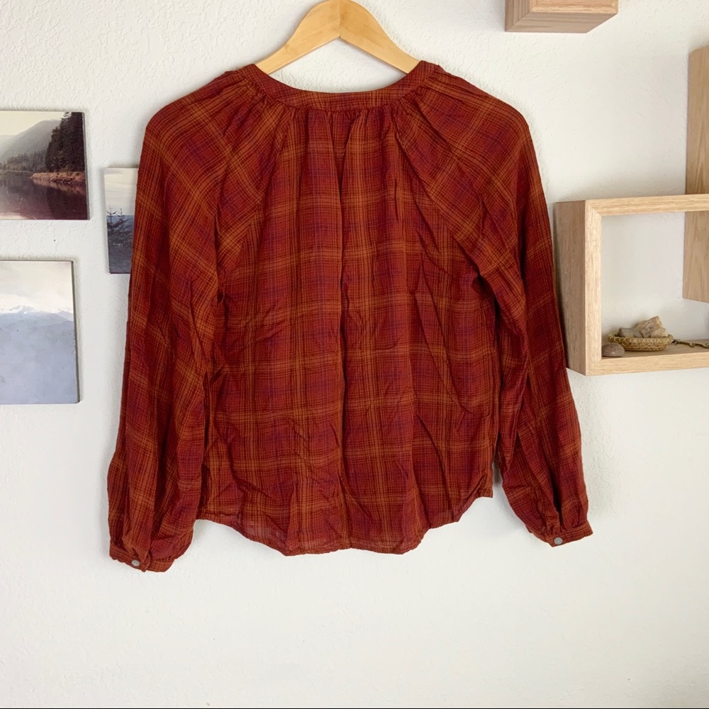 3/$15 Universal Thread NWT Pumpkin Plaid Blouse - Picture 7 of 10